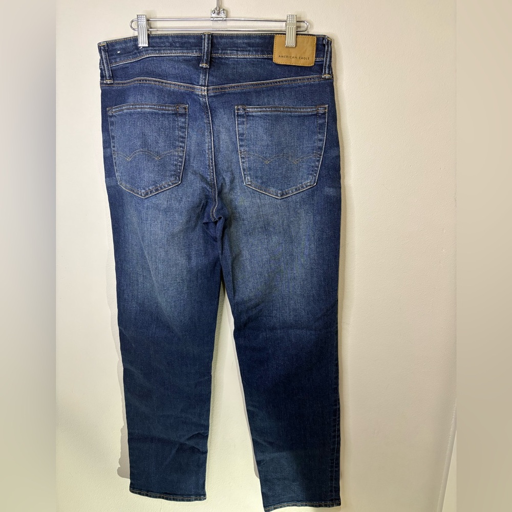 American Eagle Outfitters Men's Dark Blue Straight Jeans - Picture 4 of 8